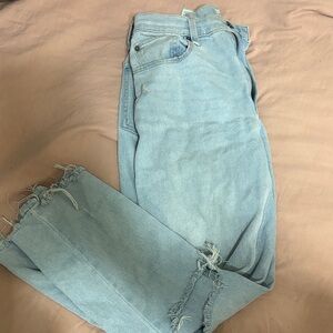 Abercrombie & Fitch Light Blue Cropped Jeans